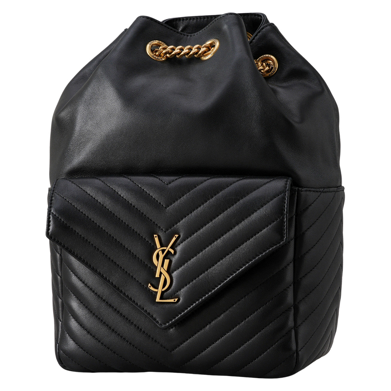 YVES SAINT LAURENT(USED)생로랑 672609 조 드로스트링 쉐브론 백팩